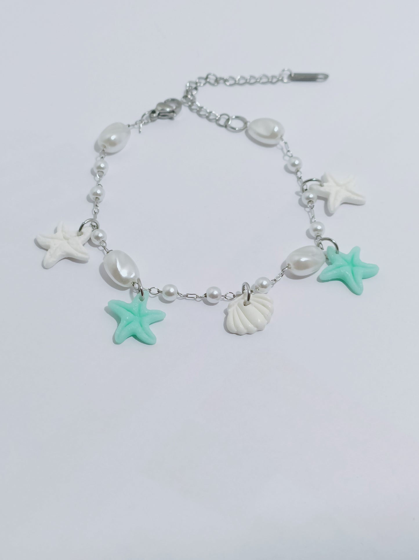 Bracciale perle,stella marina, conchiglia