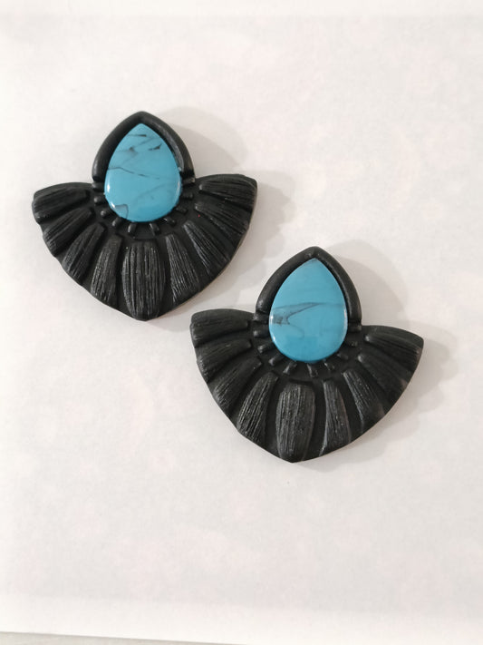 Macramè nero turchese