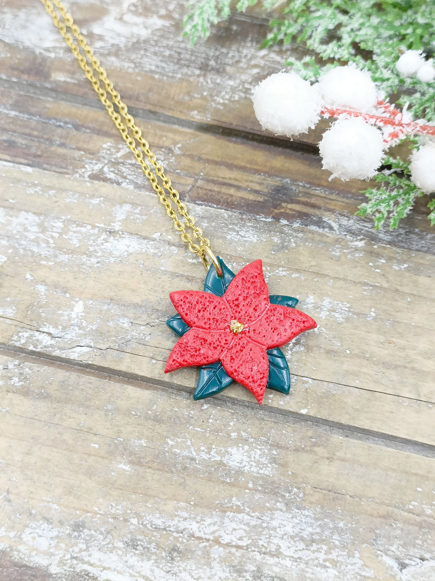 Collana stella di natale rossa