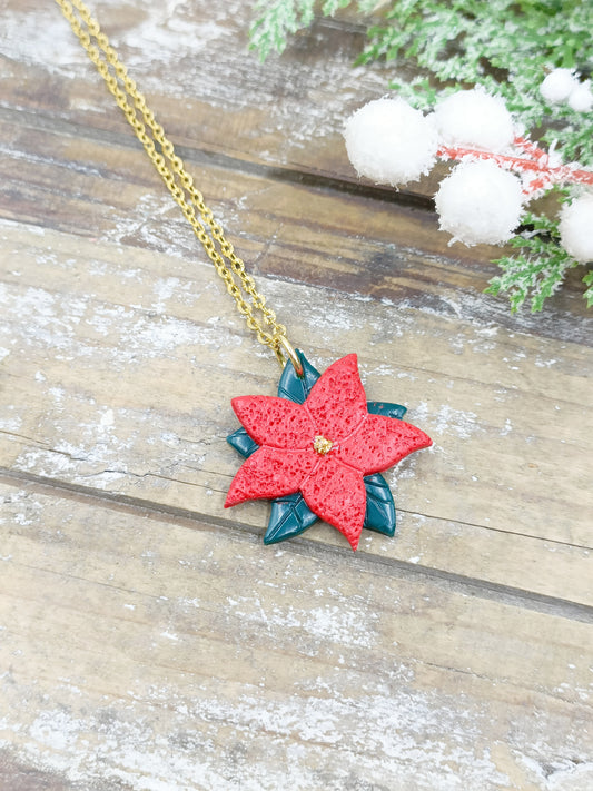 Collana stella di natale rossa