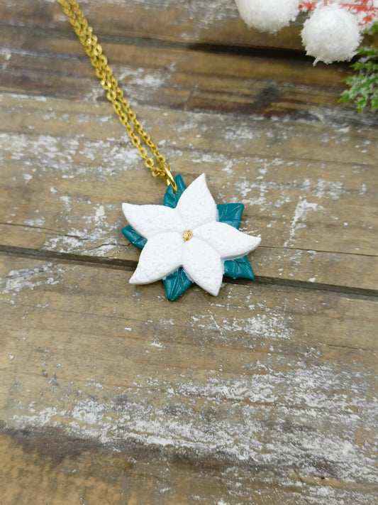 Collana stella di natale bianca