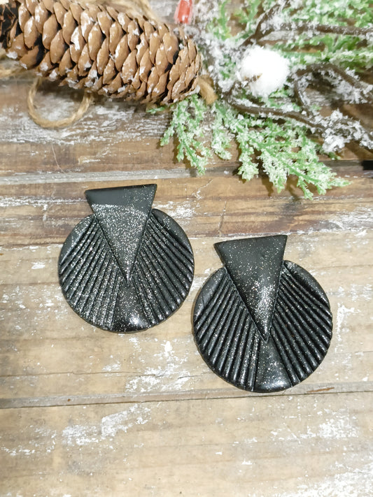 Modello lobo nero argento glitter