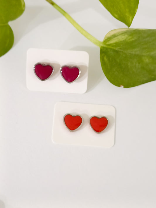 Orecchini cuore 1 cm