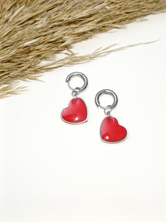 Cuore pendente rosso