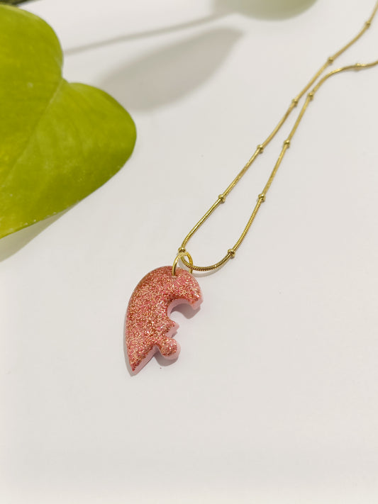 Colla mezzo cuore Rosa