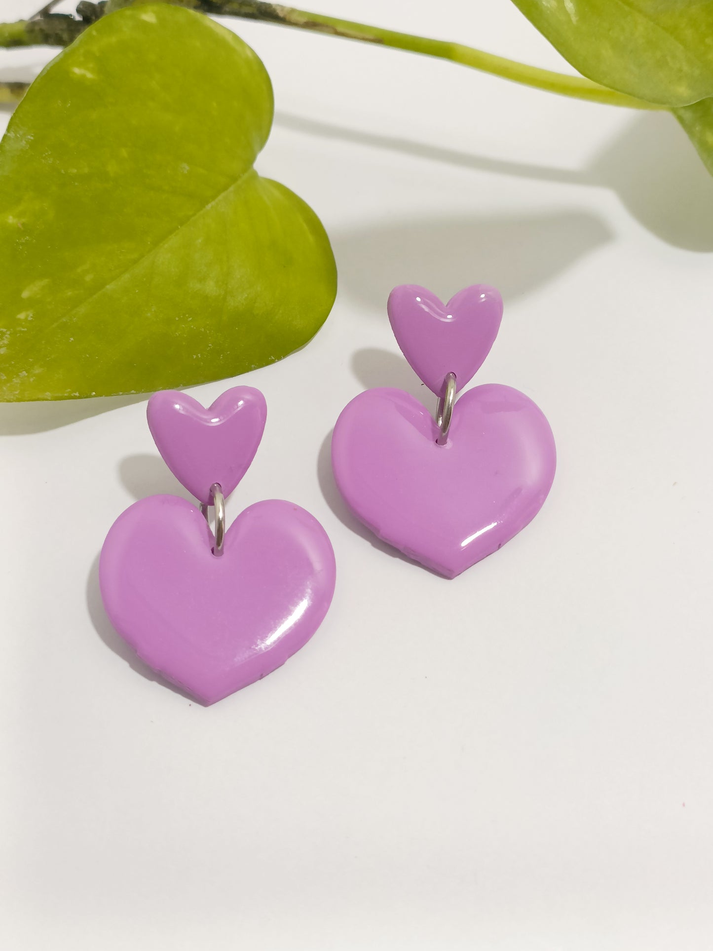 Pendente cuore lilla