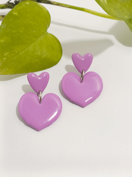Pendente cuore lilla
