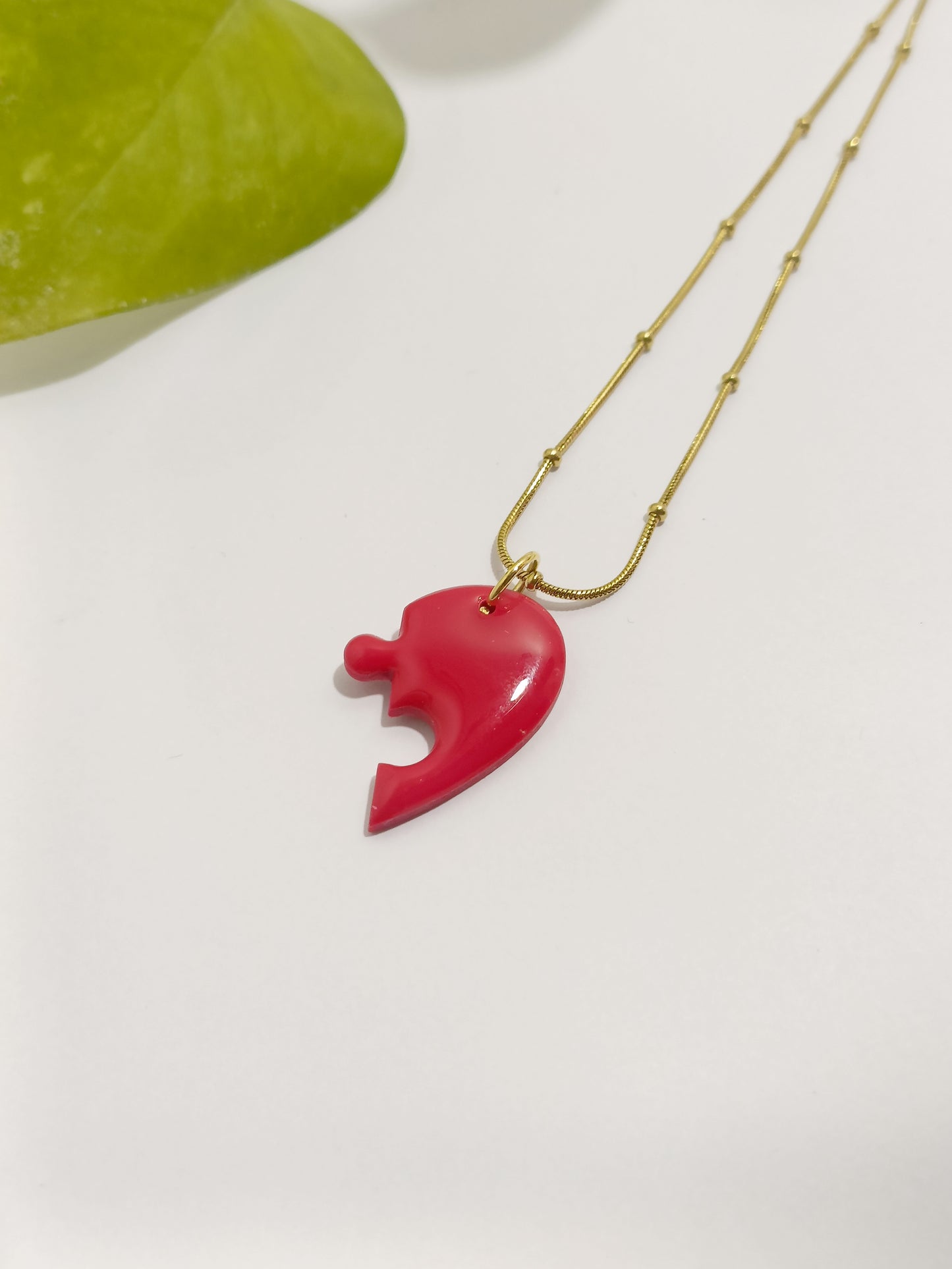 Collana mezzo cuore Red Carmin