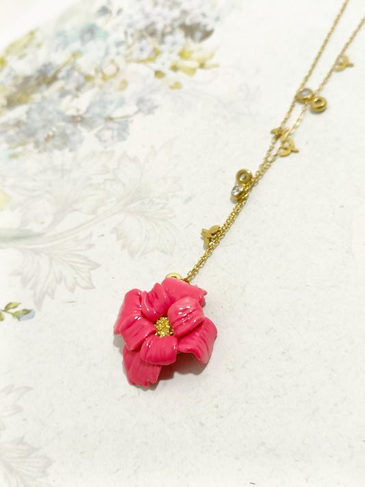Collana fiore lampone