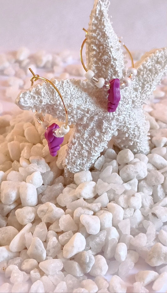 Mono Orecchino Paguro Violetto