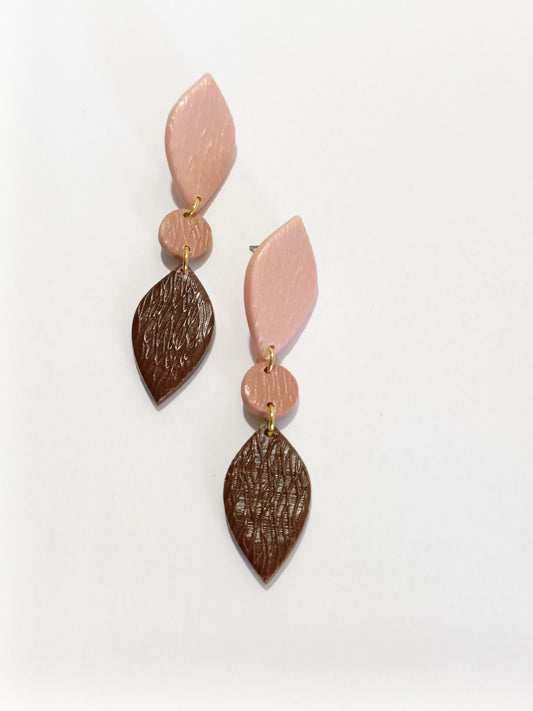 Pendente rosa/marrone