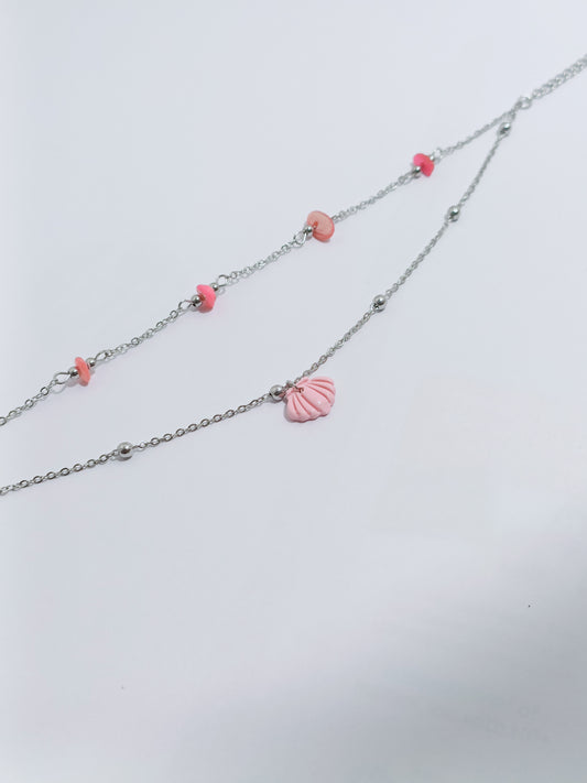 Cavigliera conchiglia rosa