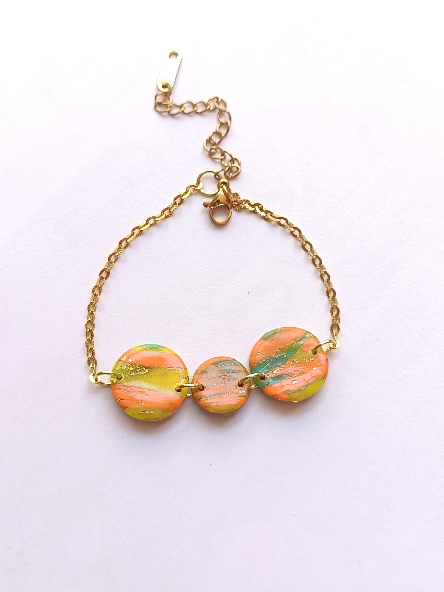 Parure arancione giallo verde