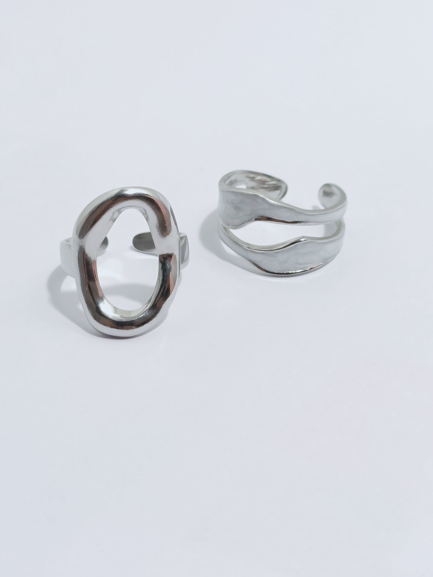 Coppia di anelli acciaio inox